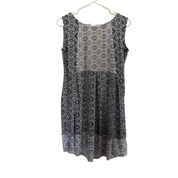 Tanzara white black blue boho sleeveless summer sundress v-neck casual light - Picture 1 of 5